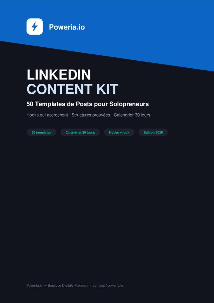 Pack 50 Templates LinkedIn Solopreneur Poweria Pdf 724x1024